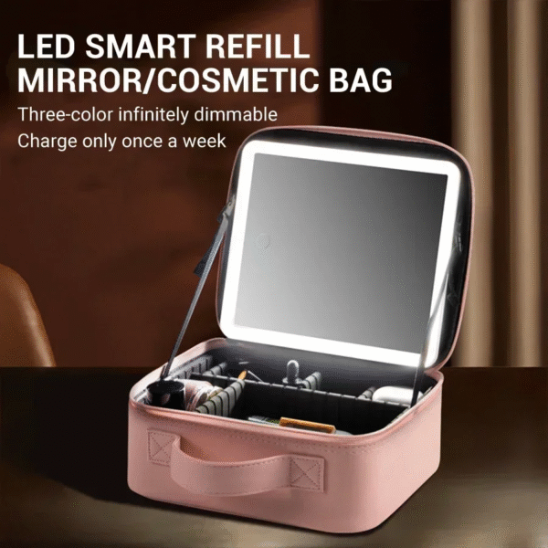 box de maquillage de voyage avec miroir LED – Image 5