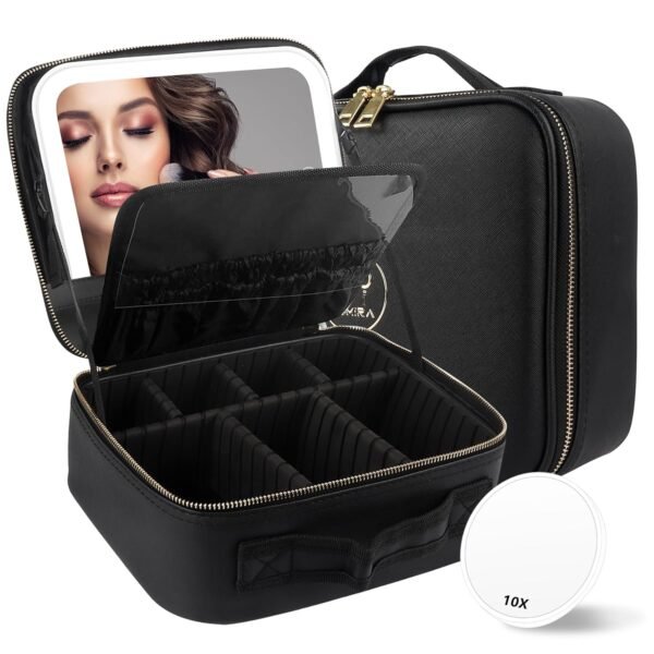 box de maquillage de voyage avec miroir LED – Image 7