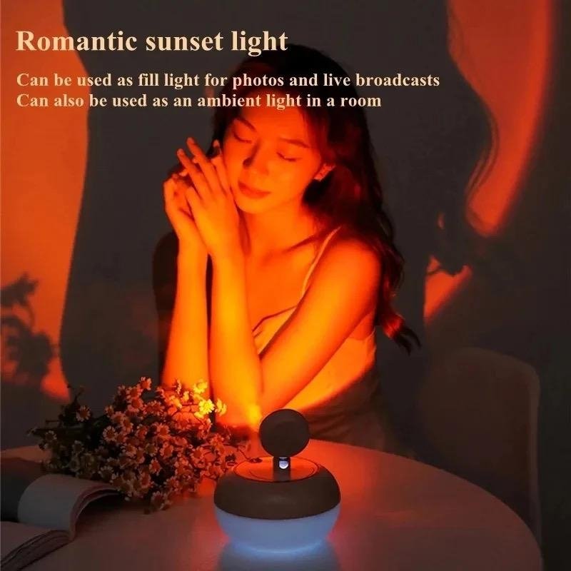 Humidificateur d'air avec lampe de coucher de soleil