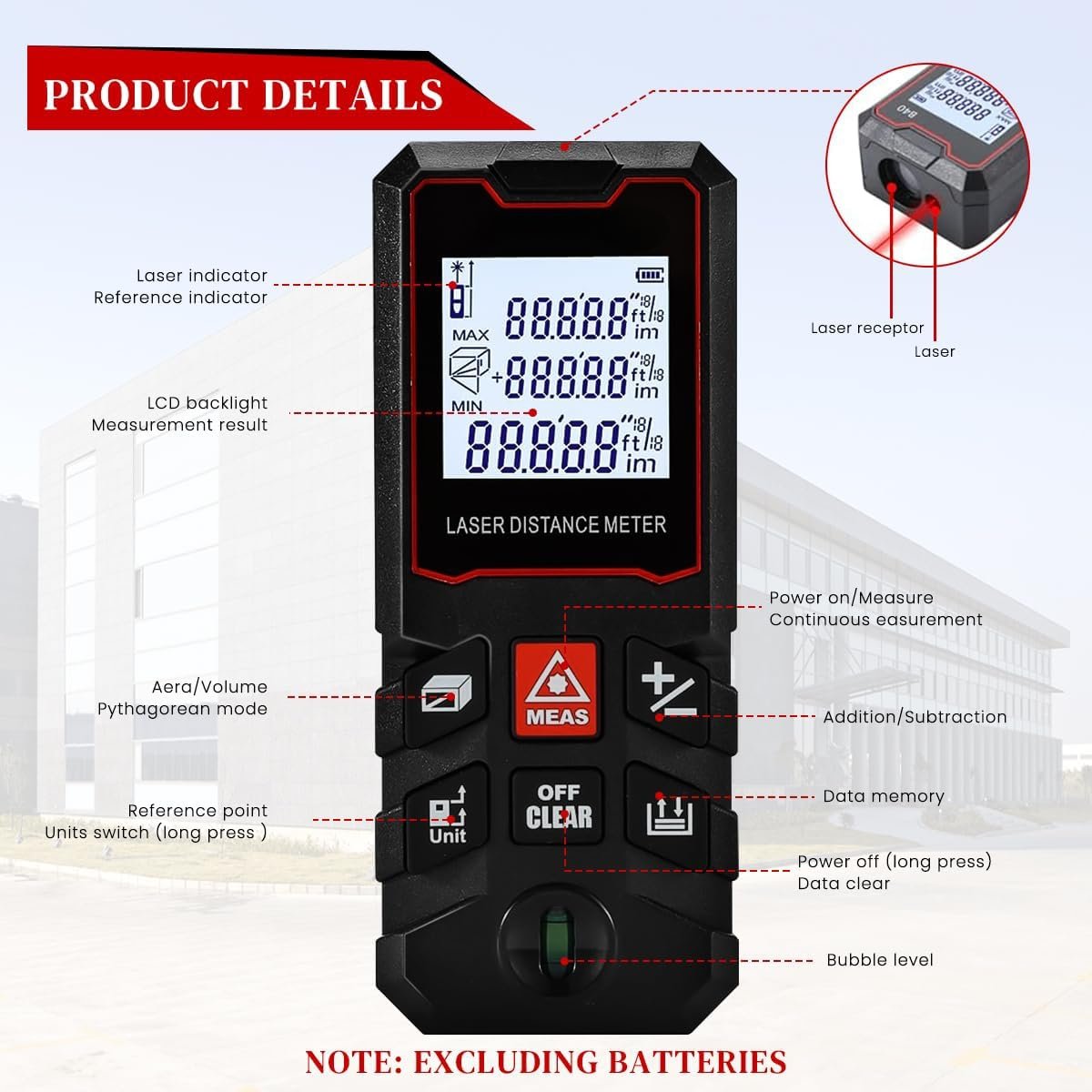 Télémètre laser professionnel avancé pour des mesures précises