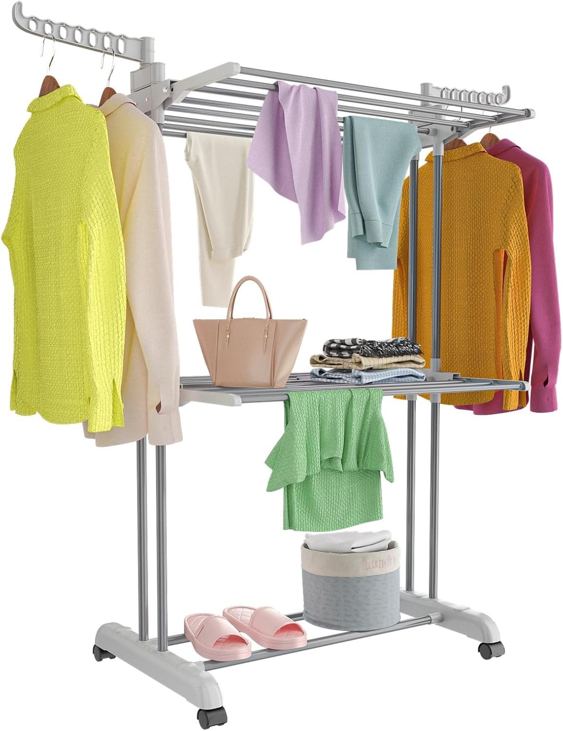 Séche linge 2/3 étages, pliable et mobile – Image 4