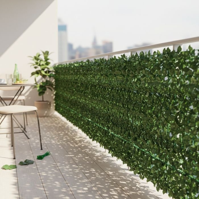 Panneaux de clôture à feuilles vertes artificielles 3M/1M – Image 2