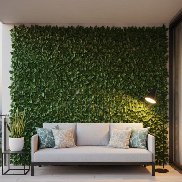 Panneaux de clôture à feuilles vertes artificielles 3M/1M – Image 3